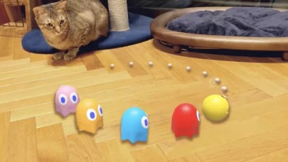 Google Search,  Pac-Man ve Hello Kitty'i artırılmış gerçekliğe dönüştürüyor!