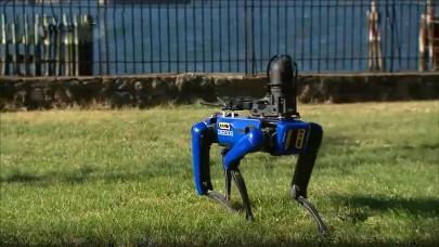 Polis,  Boston Dynamics robotunu kovdu