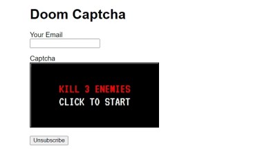 Doom oyunu Captcha oldu! Geçmek için canavarları öldür...