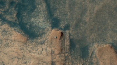 NASA,  Curiosity'nin Mars yörüngesinden çekilmiş bir fotoğrafını paylaştı