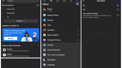 Facebook'ta Karanlık Mod ortadan kayboldu