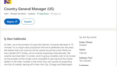 Getir'in yeni adresi belli oldu: Amerika Birleşik Devletleri