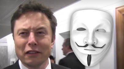 Elon Musk,  Anonymous ile dalga geçti!