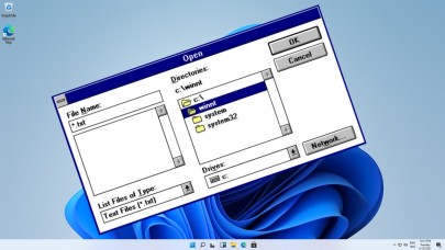 Windows 11'de 30 yaşındaki Windows 3.1'den kalma ayrıntılar