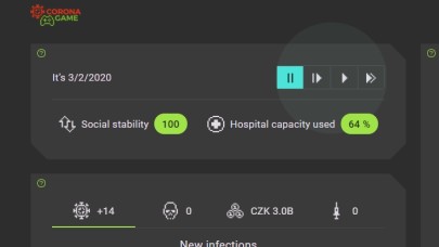 COVID-19 pandemisi yönetme oyunu: CoronaGame