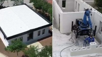 Türkiye'de ilk kez 3D yazıcı ile ev yapıldı