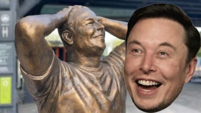 Elon Musk'ın heykeli alay konusu oldu! Olmaz olsun böyle hediye...