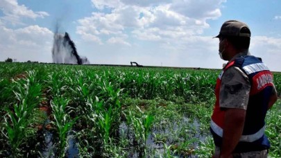Şanlıurfa'da çalışan kepçe petrol boru hattını deldi: Ham petrol fışkırdı