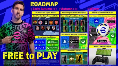 Yeni PES oyunu eFootball,  demo olarak çıkacak,  zamanla içerik eklenecek...