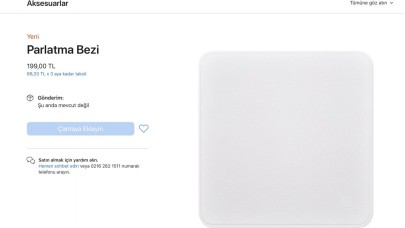 Apple'dan bez parçasına 200 TL fiyat etiketi!