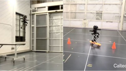 Karşınızda sevimli robot LEO! Uçuyor,  kaykaya biniyor..