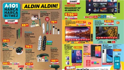 3 Mart Perşembe A101 aktüel teknoloji ürünleri! Piranha tablet ve elektronik tamirat tadilat aletleri...