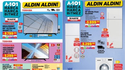 19 Mayıs Perşembe A101 Aktüel teknoloji ürünleri! Alcatel tablet,  SEG beyaz eşyalar ve daha fazlası...
