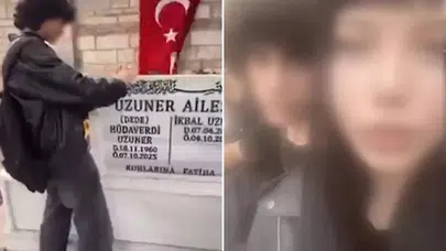 Katledilen İkbal Uzuner'in Mezarı Başında Tepki Çeken Görüntüler
