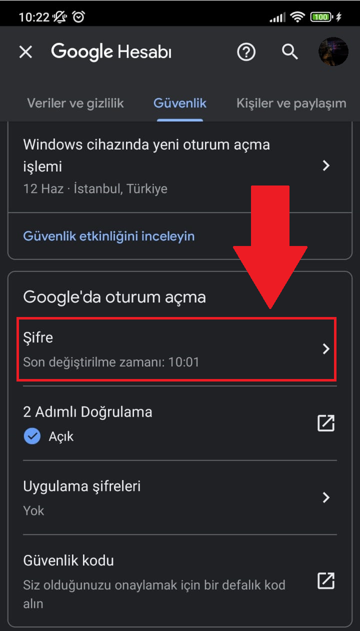 Google hesabı şifresi nasıl değiştirilir?