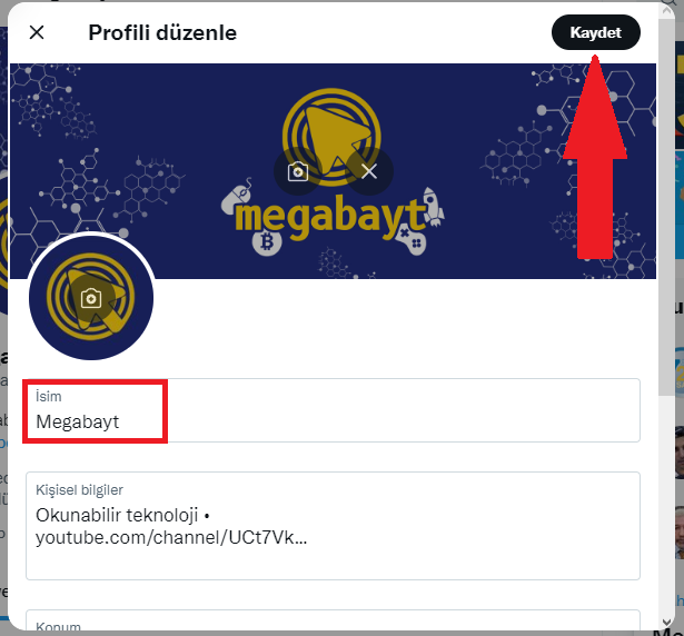 Twitter görünen adı nasıl değiştirilir?