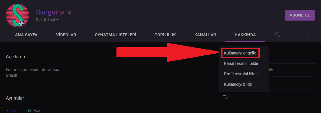 YouTube kanal engelleme nasıl yapılır?