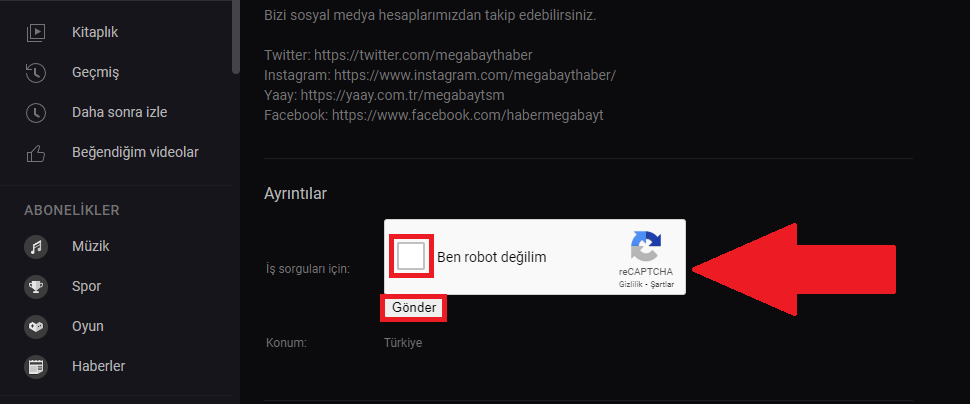 YouTube’da mesaj nasıl gönderilir?