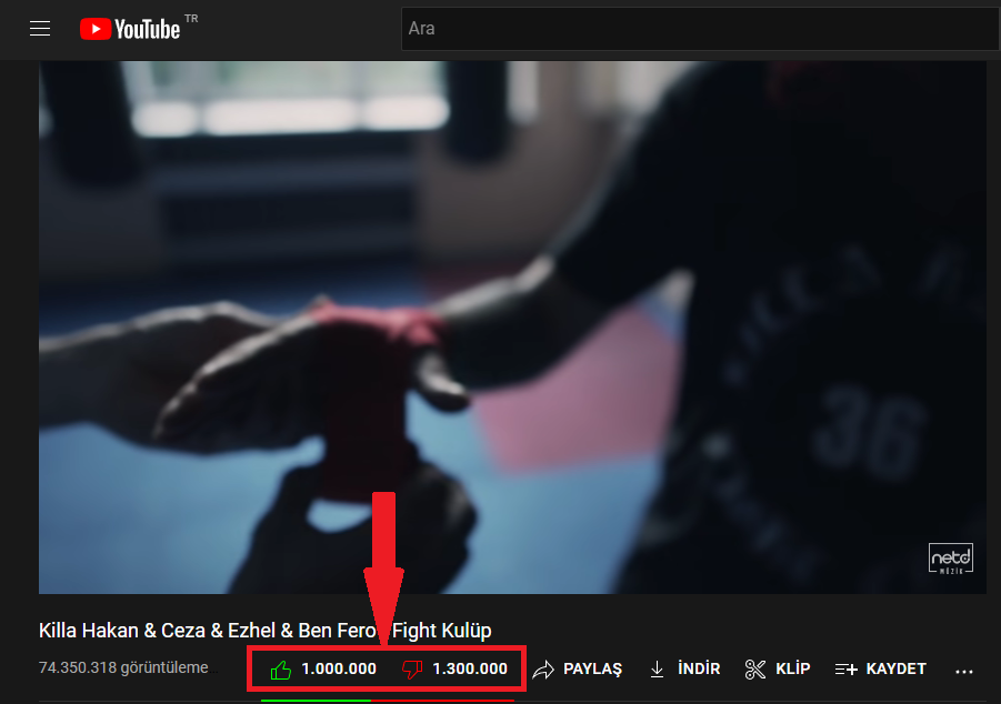 YouTube beğenmeme sayısını nasıl geri getirilir?