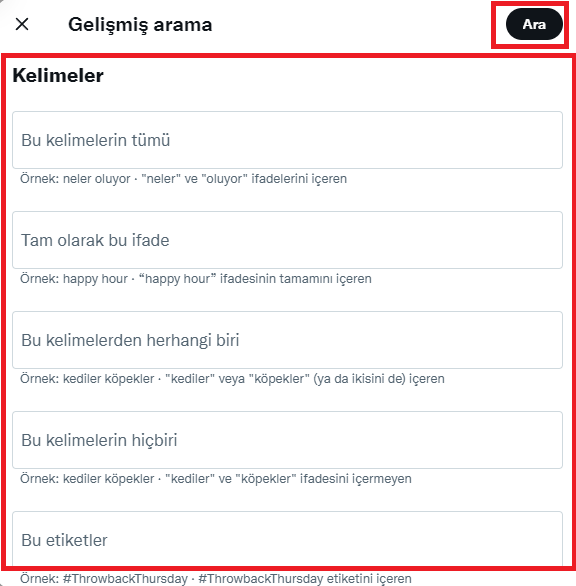 Twitter gelişmiş arama nasıl yapılır?