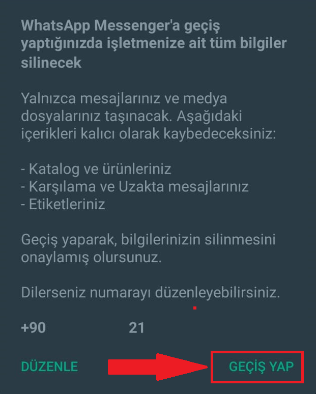 WhatsApp Business nasıl kapatırım?