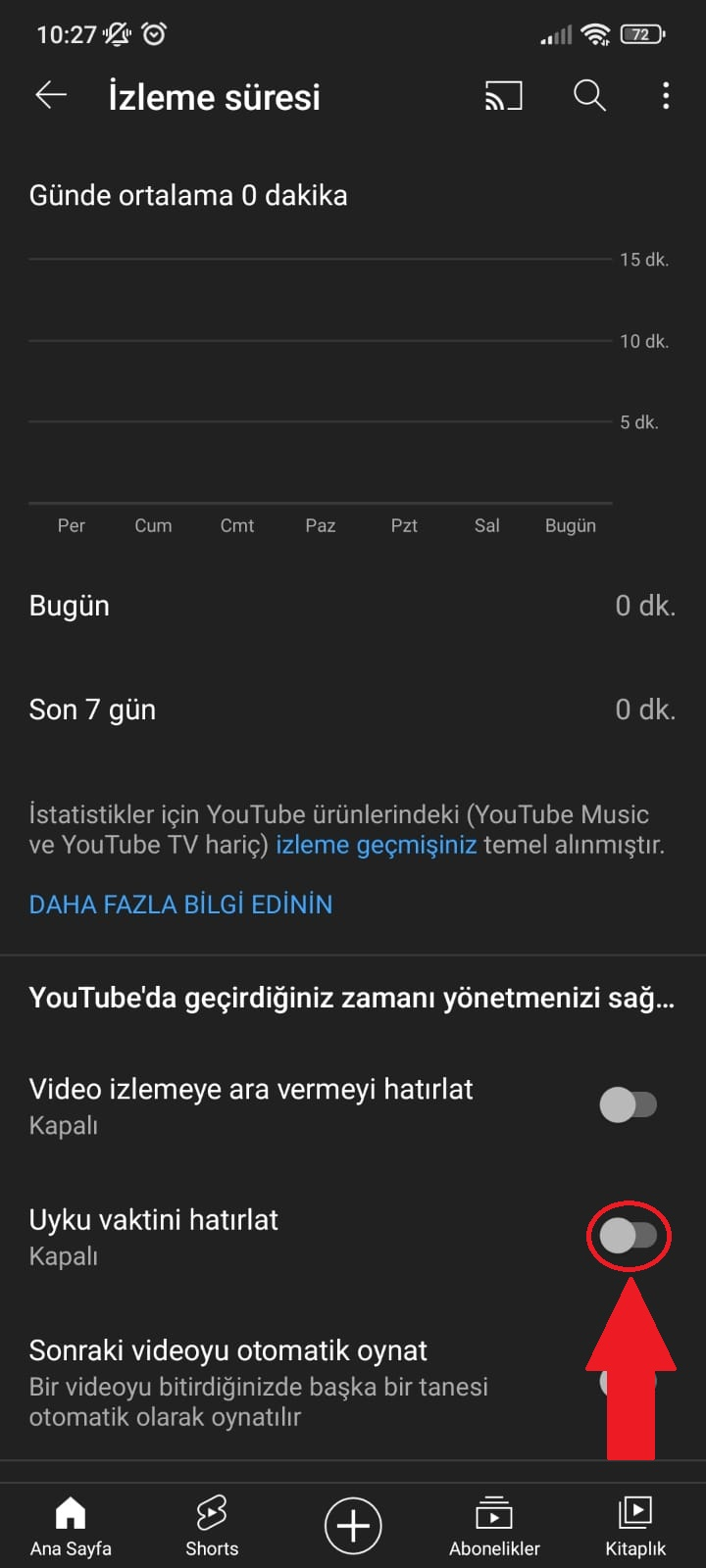 ​​​​​​​YouTube uyku vaktini hatırlat nasıl kullanılır?