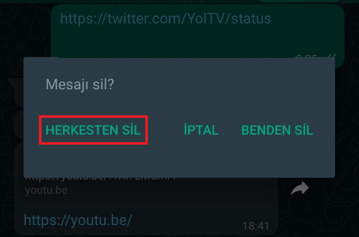 WhatsApp mesajları herkesten silme nasıl yapılır?
