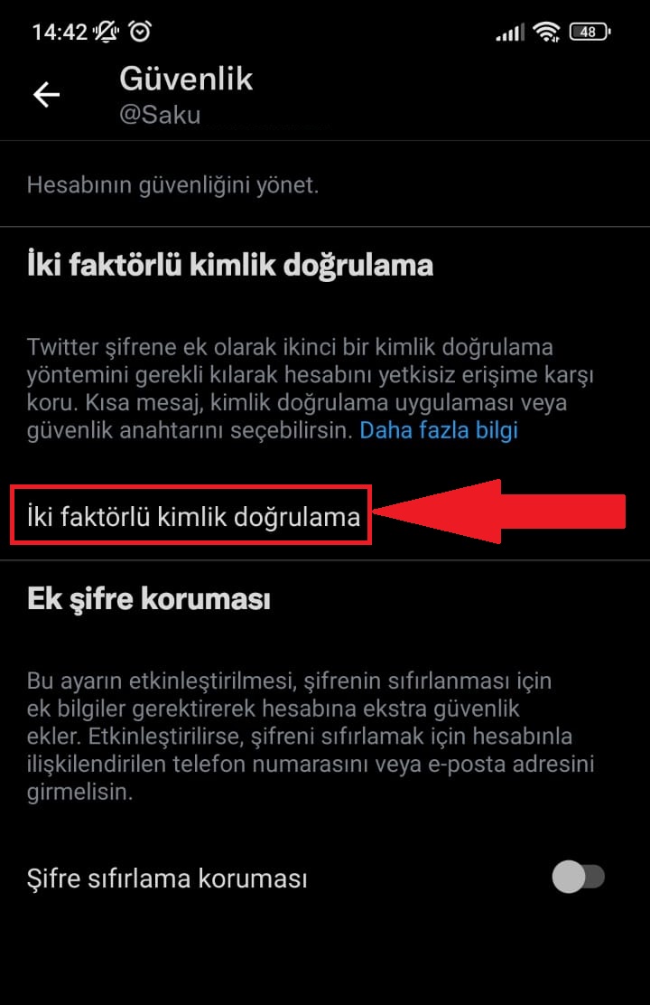 Twitter iki faktörlü kimlik doğrulama nasıl yapılır?