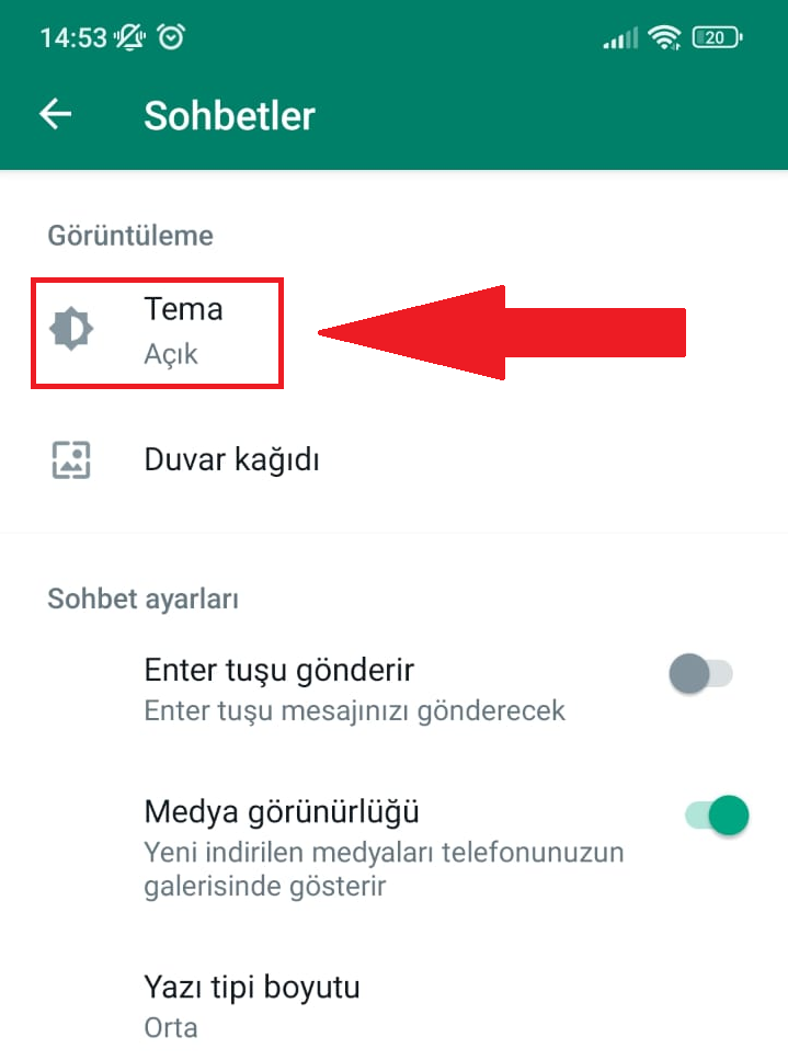 WhatsApp karanlık mod nasıl yapılır?