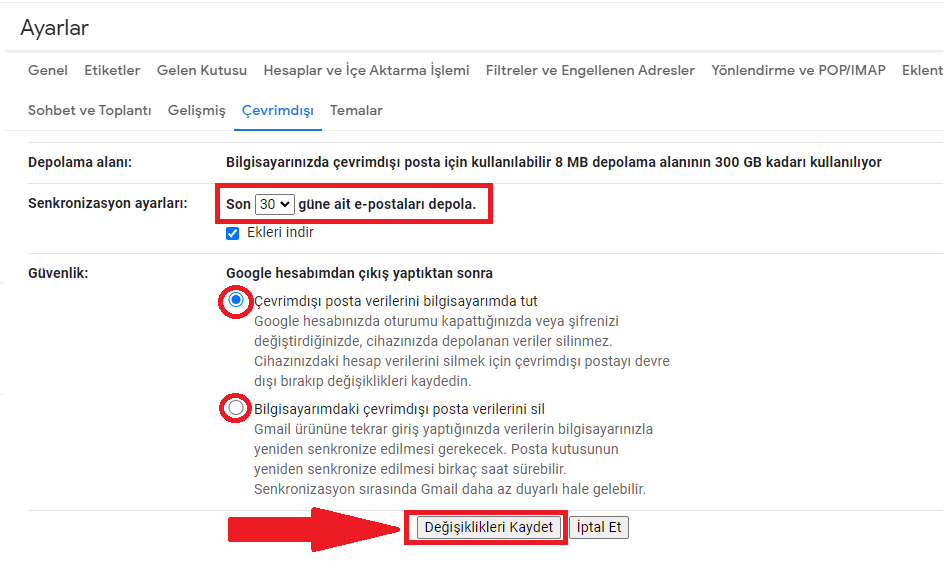 Gmail çevrimdışı nasıl kullanılır?
