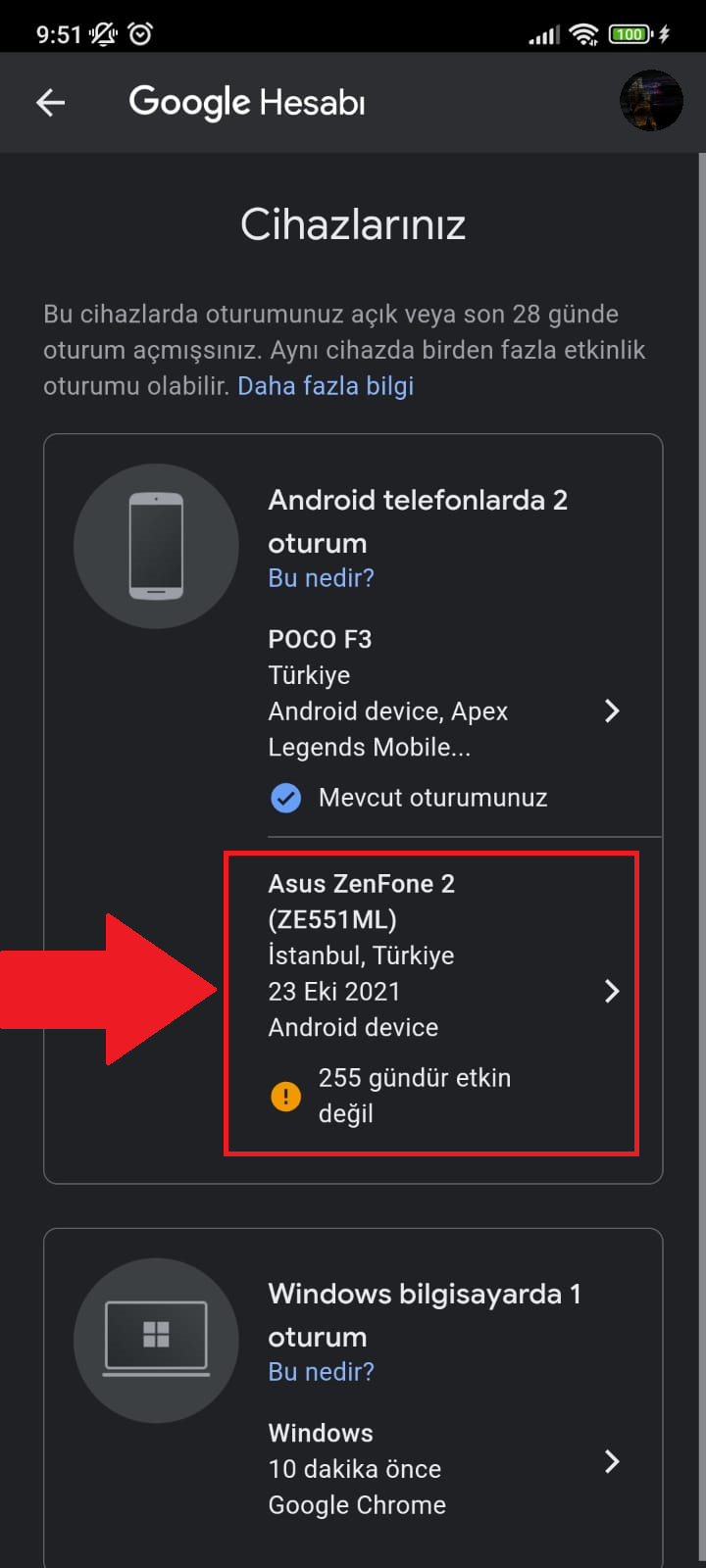 Google hesabıma bağlı cihazları nasıl kaldırırım?
