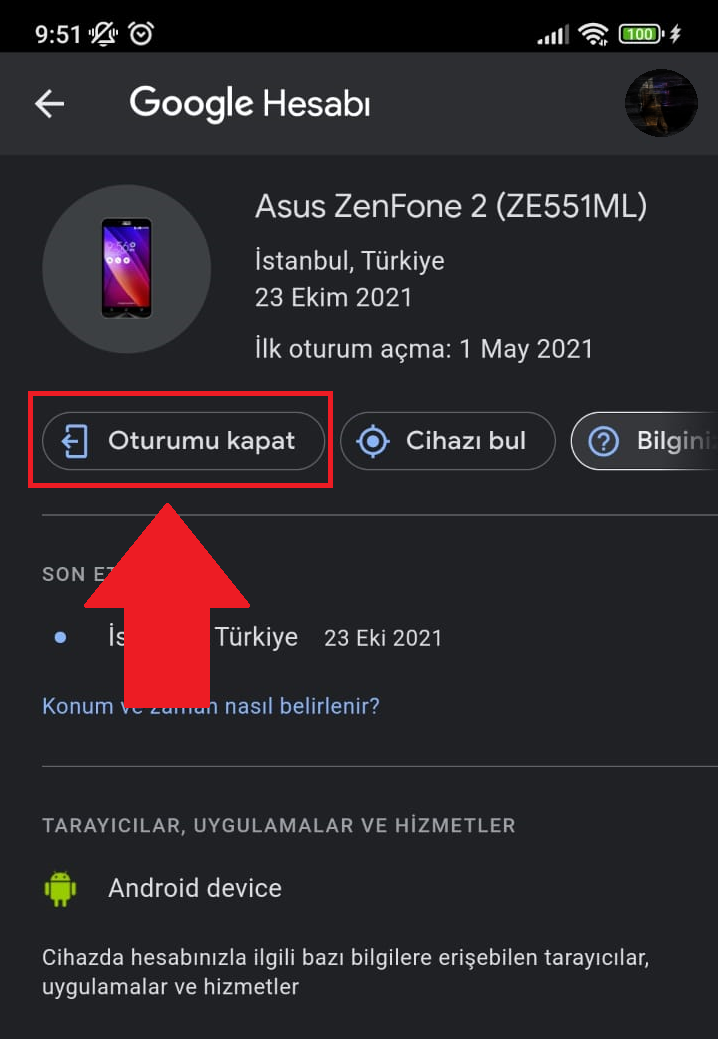 Google hesabıma bağlı cihazları nasıl kaldırırım?