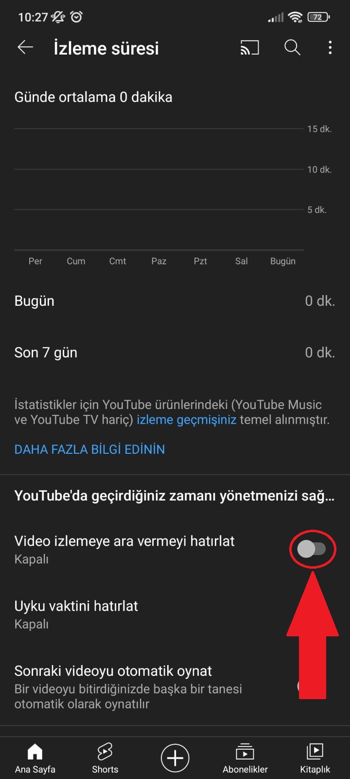 YouTube video izlemeye ara vermeyi hatırlat nasıl kullanılır?