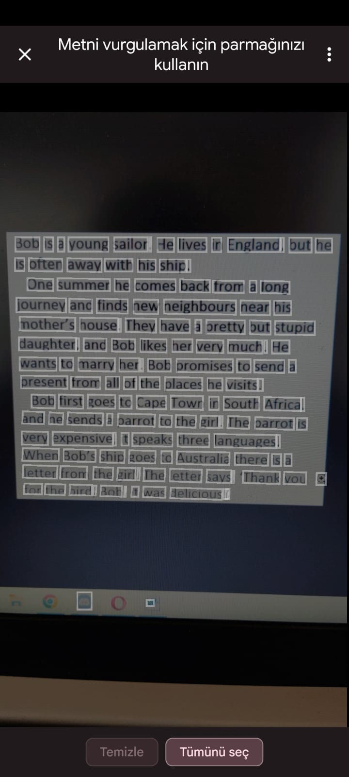 Google Çeviri ile resimdeki metni nasıl tarayabilirim?