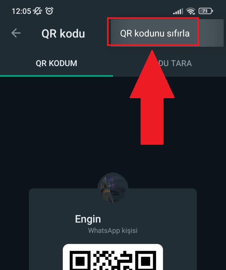 qr sıfırlama