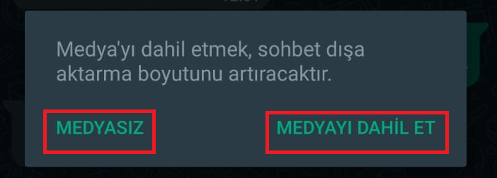WhatsApp sohbet geçmişini dışa aktarma nasıl yapılır?