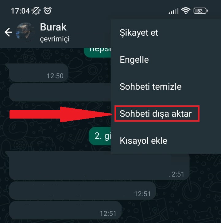 WhatsApp sohbet geçmişini dışa aktarma nasıl yapılır?