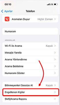 engellenen numaraları görme (2)