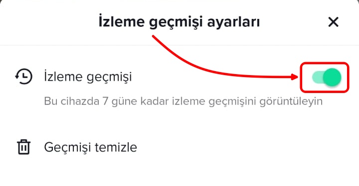 gecmis kapatma