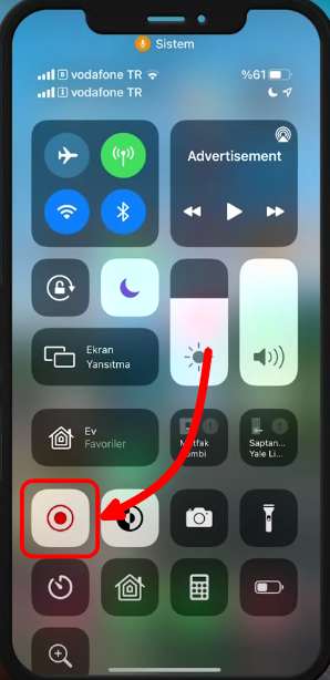 iphone ekran kaydı