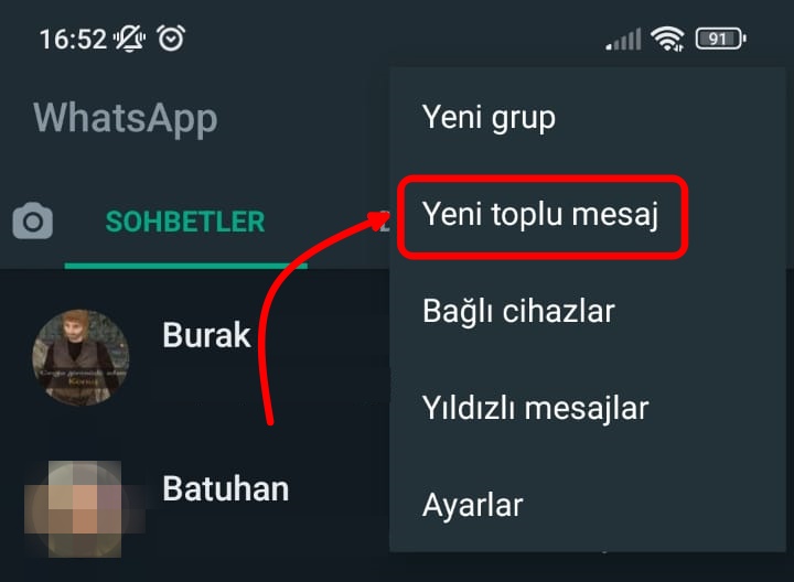 toplu mesaj gönderme (2)