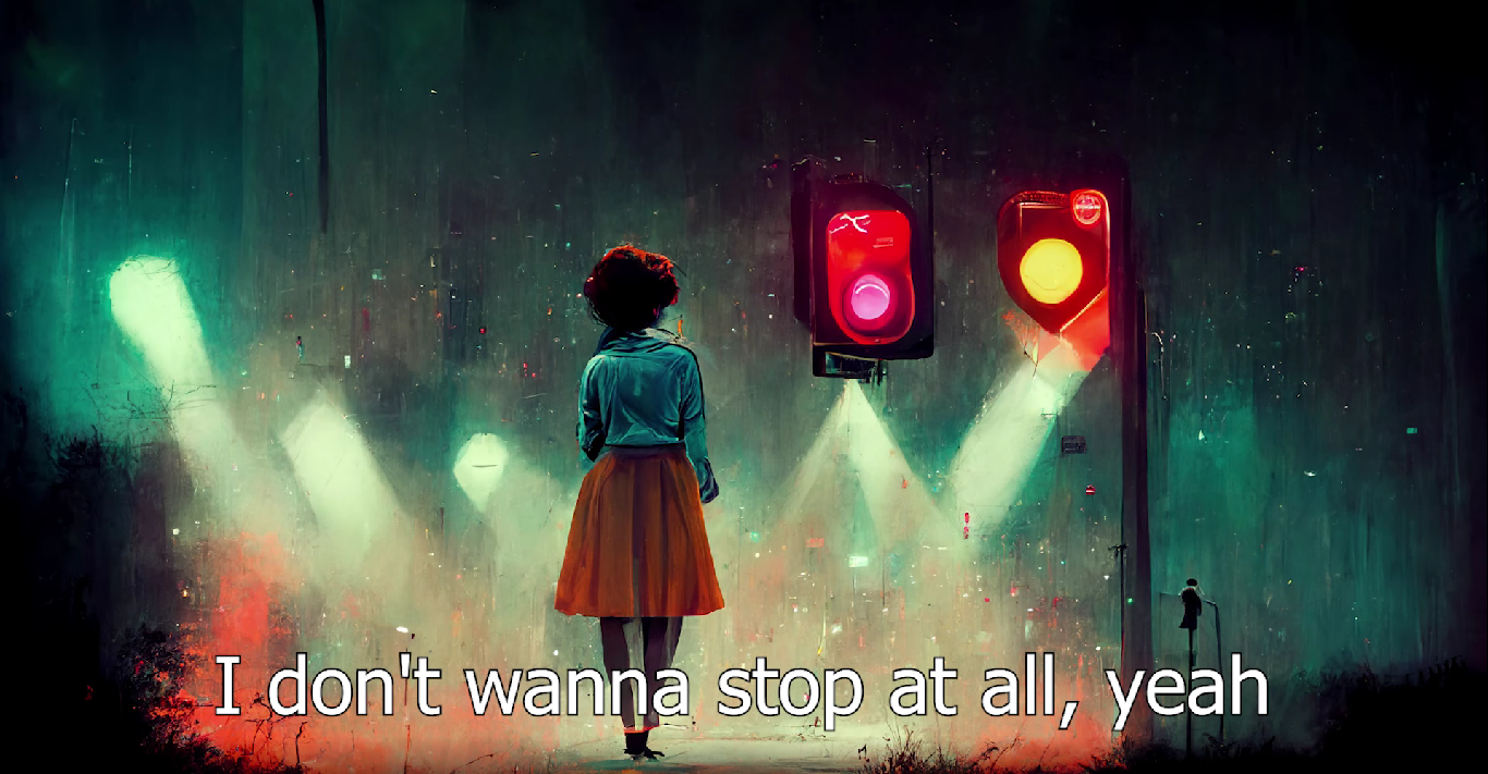 Queen'in efsane parçası Don't Stop Me Now sözleri yapay zeka yardımı ile sanat eserlerine dönüştürüldü! 26