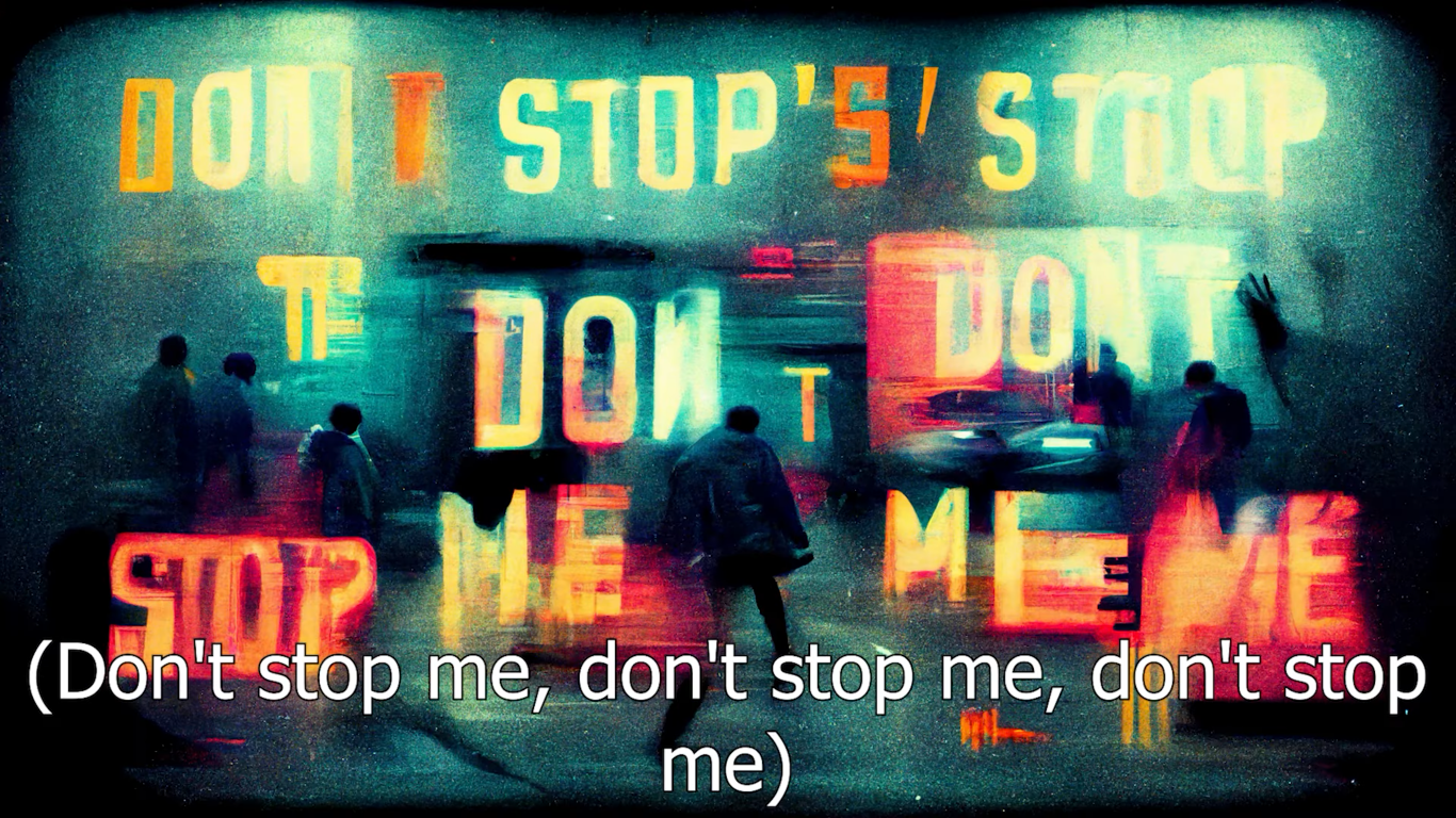 Queen'in efsane parçası Don't Stop Me Now sözleri yapay zeka yardımı ile sanat eserlerine dönüştürüldü! 35