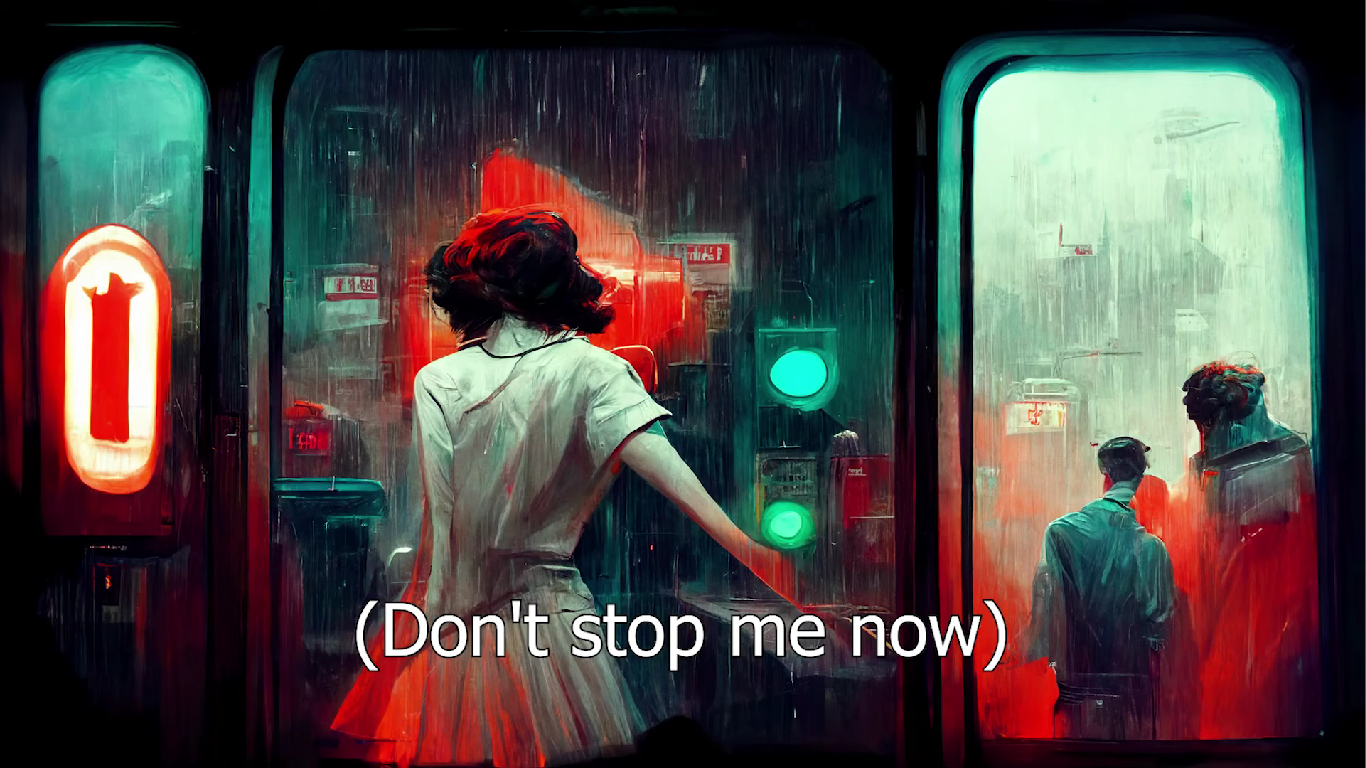 Queen'in efsane parçası Don't Stop Me Now sözleri yapay zeka yardımı ile sanat eserlerine dönüştürüldü! 47