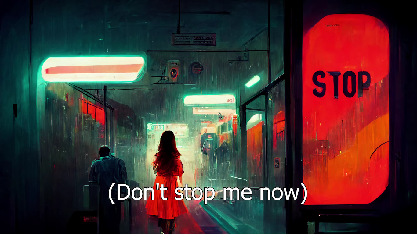 Queen'in efsane parçası Don't Stop Me Now sözleri yapay zeka yardımı ile sanat eserlerine dönüştürüldü! 49