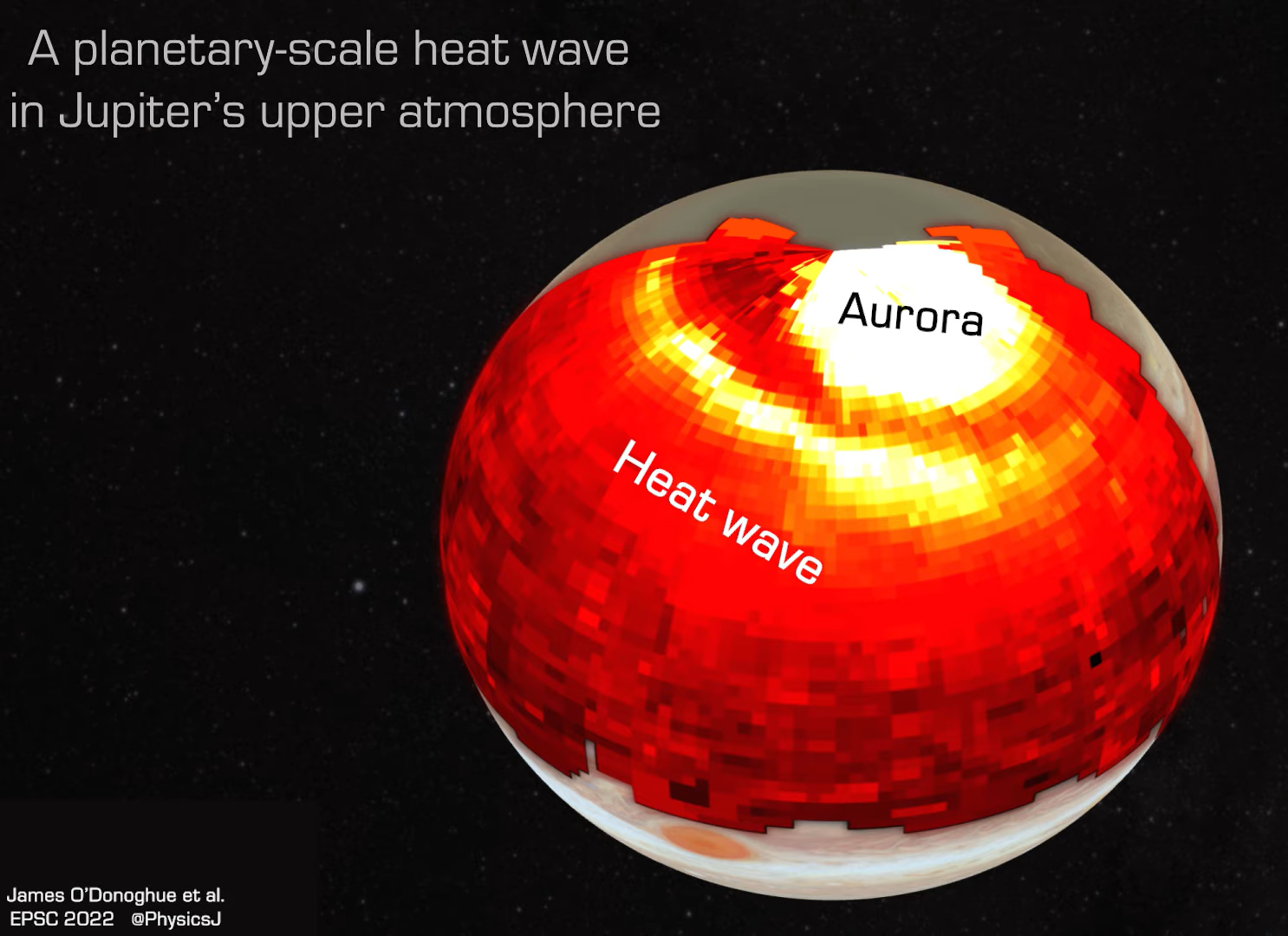 Jüpiter alev aldı: Dev bir ısı dalgası gezegeni sarıyor! 2