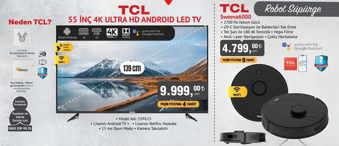 11 Kasım BİM aktüel teknoloji ürünleri: TCL TV,  robot süpürge,  bisiklet çeşitleri ve daha fazlası 2