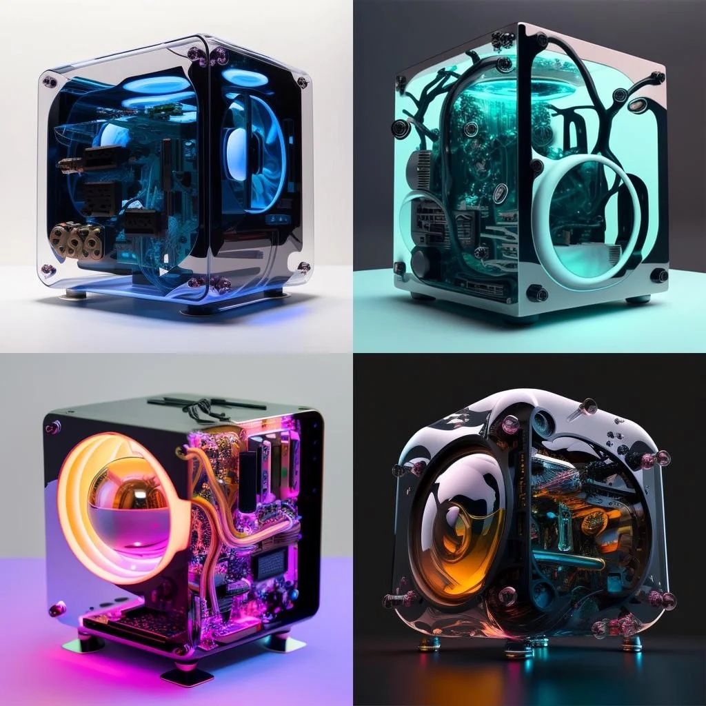 Yapay zeka tarafından oluşturulan PC kasa tasarımları adeta gelecekten gelmiş gibi 7