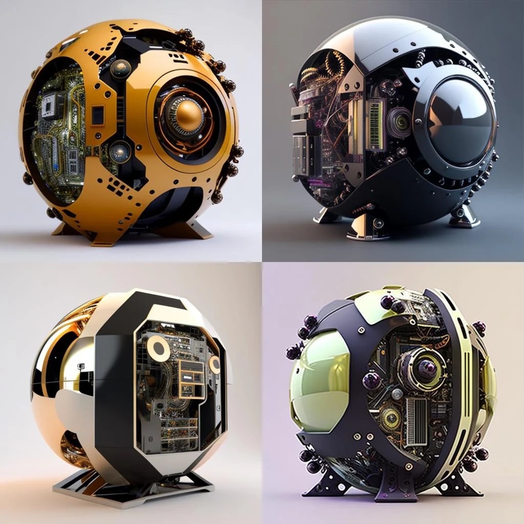 Yapay zeka tarafından oluşturulan PC kasa tasarımları adeta gelecekten gelmiş gibi 2