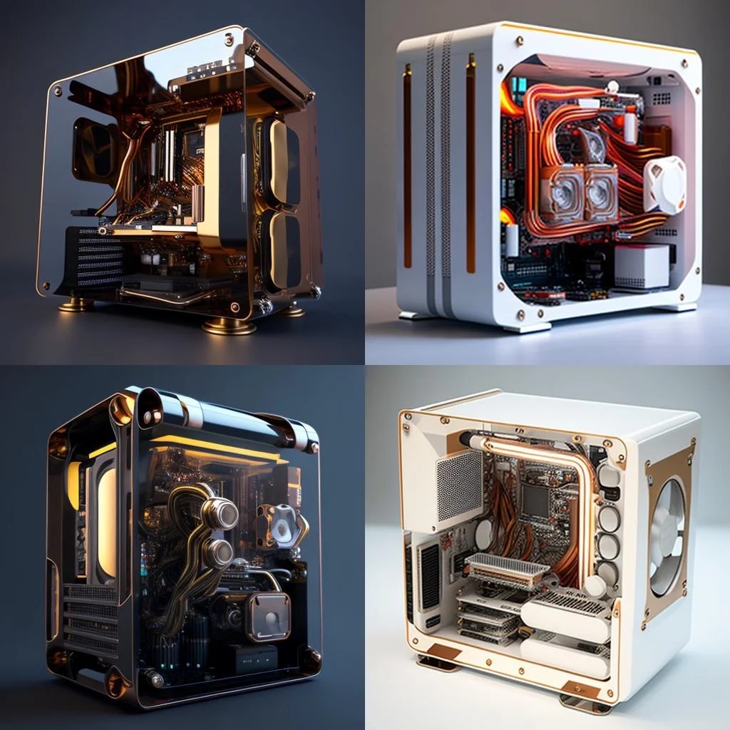Yapay zeka tarafından oluşturulan PC kasa tasarımları adeta gelecekten gelmiş gibi 4